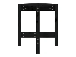 Mesa de centro Ø 42,5x45 cm madeira de pinho maciça preto PT349351
