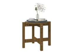 Mesa de centro Ø 52,5x45 cm madeira pinho maciça castanho-mel PT454062