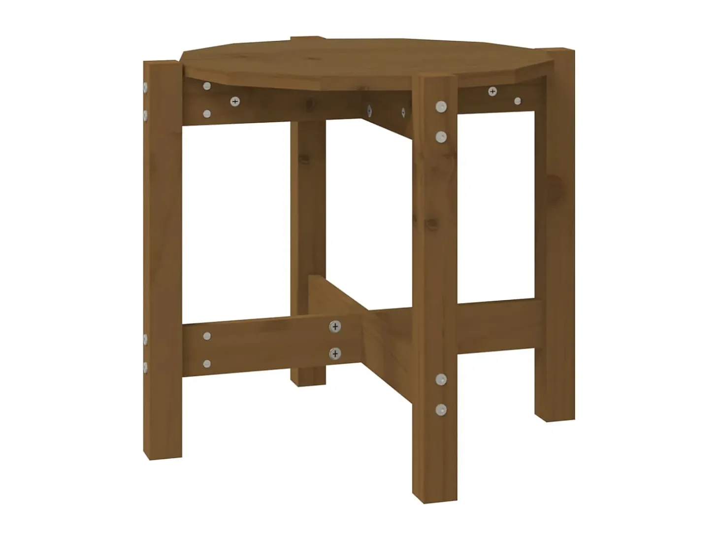 Mesa de centro Ø 52,5x45 cm madeira pinho maciça castanho-mel PT454062