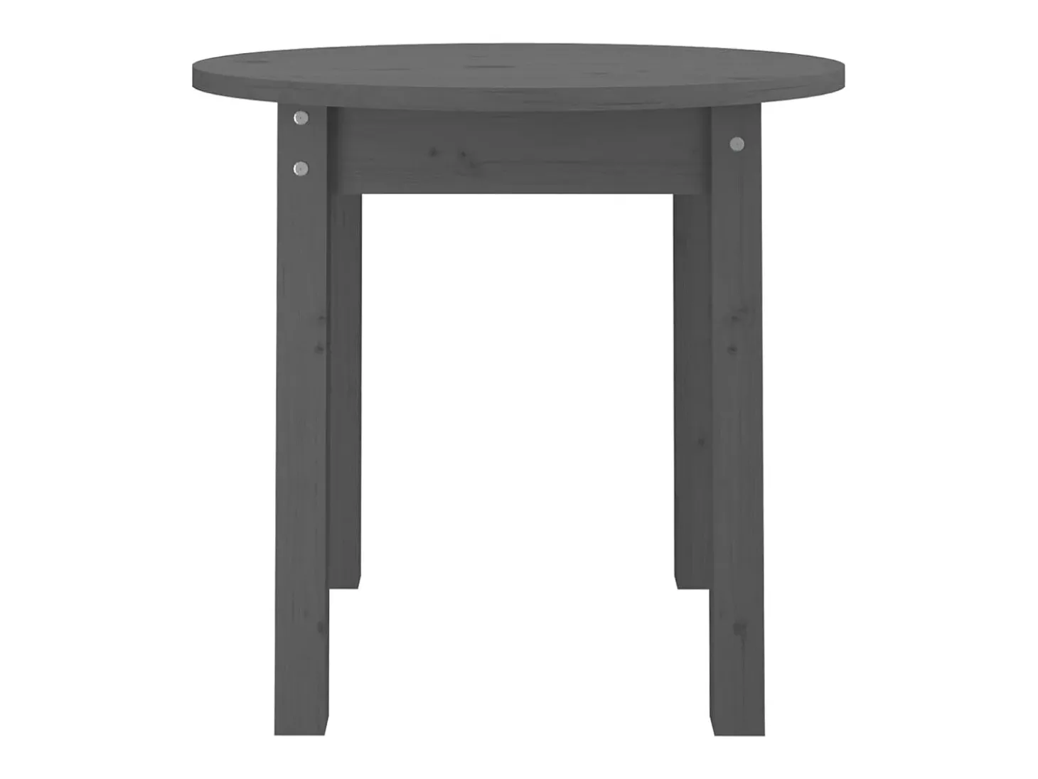 Mesa de centro Ø 45x40 cm madeira de pinho maciça cinzento PT967057