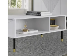 Mesa de centro Aglaé branco 45cm