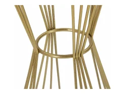 Mesa de centro Agnes, Mesa de centro baixa, Porta-revistas para sofá, Estante de sala, 40x40 h80 cm, Dourado