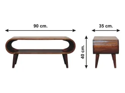 Mesa de centro Amaya em estilo nórdico.