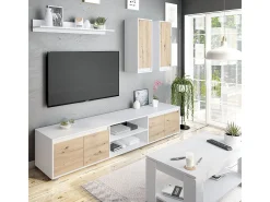 Mesa de centro Ambit, elevável, branca, artik, design moderno, 43/54 x 102 x 50 cm