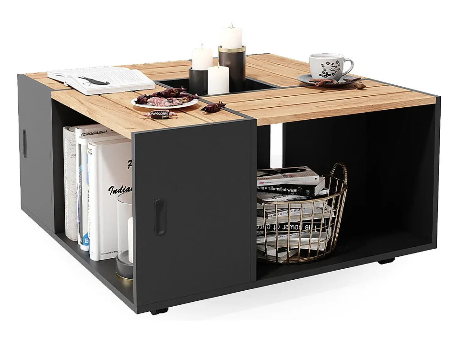 Mesa de centro antracite 80x80x43 anton