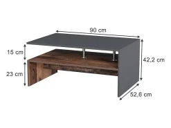 Mesa de centro antracite 90x52.6x42.2 amato