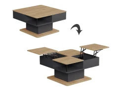 Mesa de centro antracite 80x45x80 movira