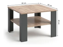 Mesa de centro antracite 60x60x42 homer