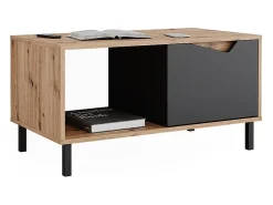 Mesa de centro antracite/artesanal 90x50x47 marelle