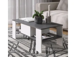 Mesa de centro antracite/branco 89.8x46.4x35.8 wilmut
