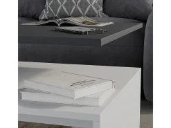 Mesa de centro antracite/branco 90x52.6x42.2 amato