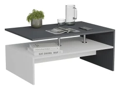 Mesa de centro antracite/branco 90x52.6x42.2 amato