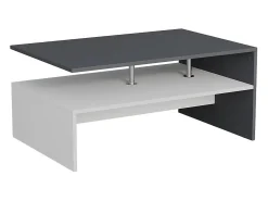 Mesa de centro antracite/branco 90x52.6x42.2 amato