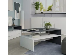 Mesa de centro antracite/branco 90x52.6x42.2 amato