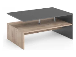 Mesa de centro antracite/carvalho arenoso 90x60x42 amato