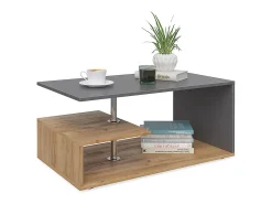 Mesa de centro antracite/carvalho arenoso 91x52.6x41 guillermo