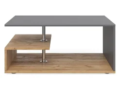 Mesa de centro antracite/carvalho arenoso 91x52.6x41 guillermo