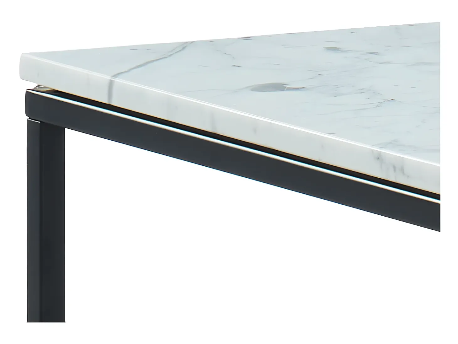 Mesa de centro ARETHA de Pascal Morabito - Mármore e metal - Branco e preto