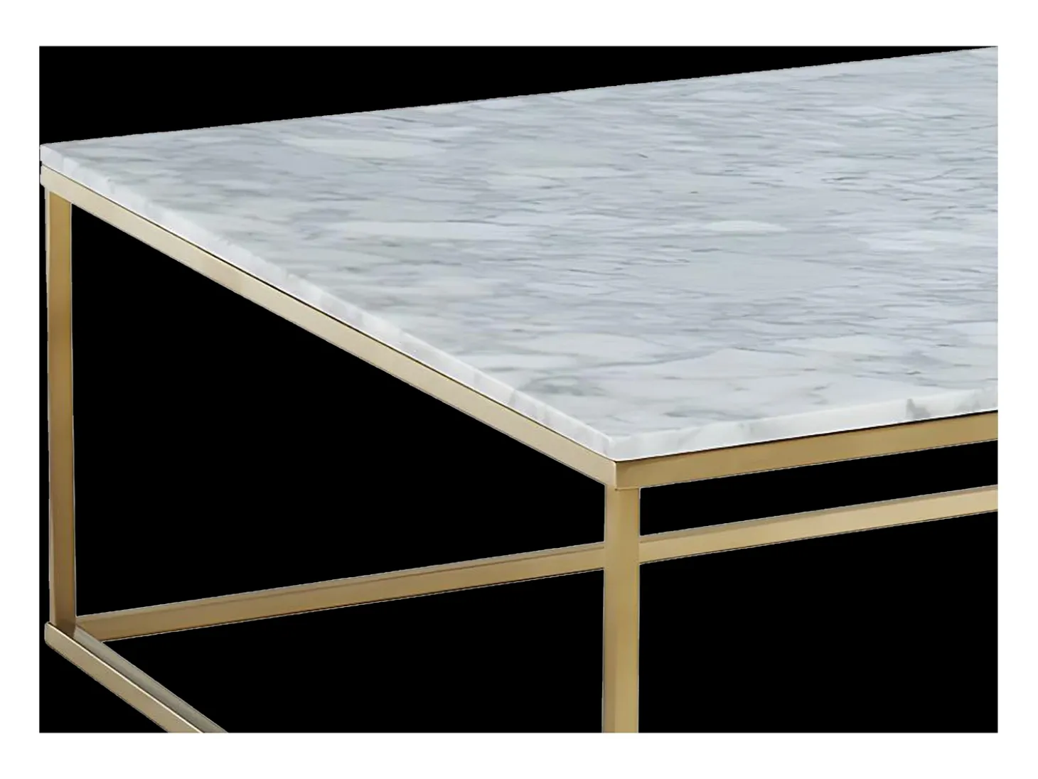 Mesa de centro ARETHA de Pascal Morabito - Mármore e metal - Branco e dourado