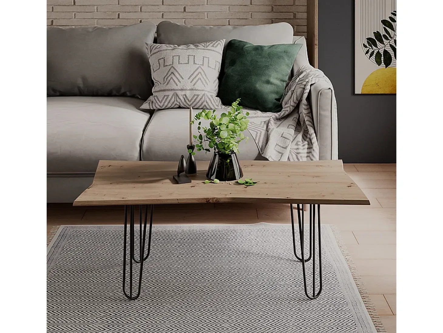 Mesa de centro artesão 110x50x40 yan