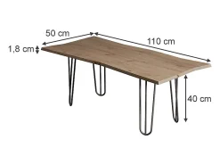 Mesa de centro artesão 110x50x40 yan