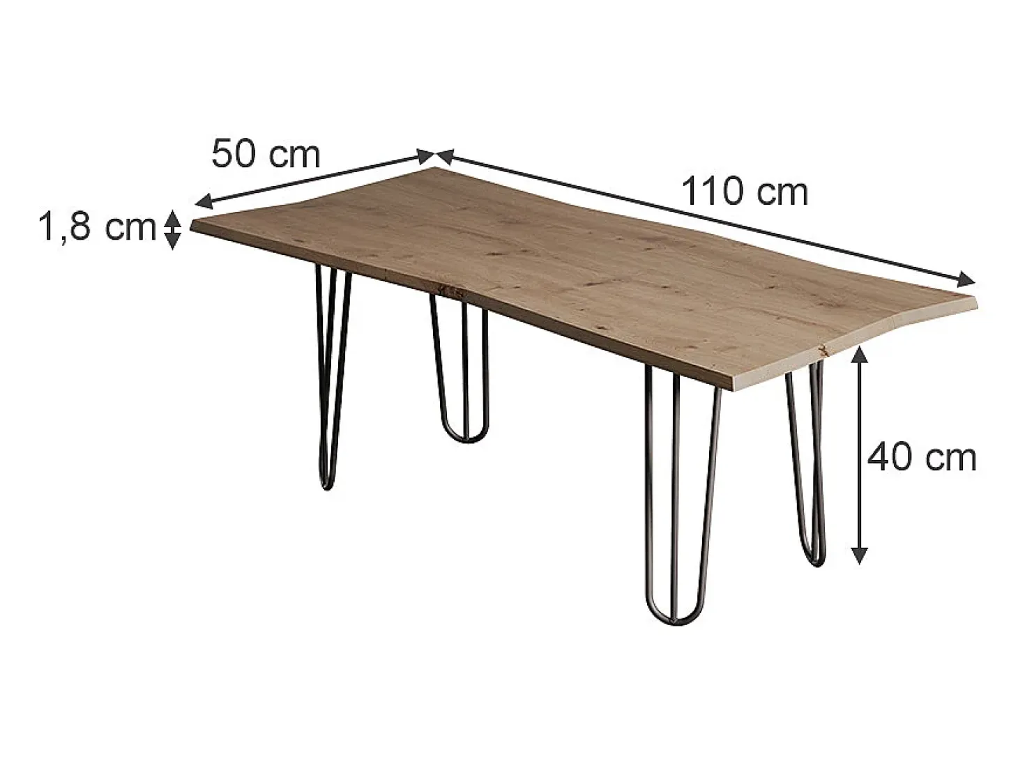 Mesa de centro artesão 110x50x40 yan