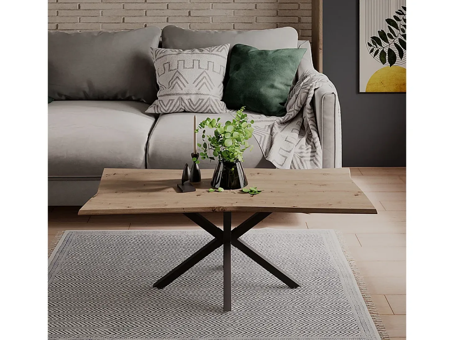 Mesa de centro artesão 110x50x40 yan