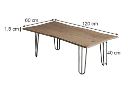 Mesa de centro artesão 120x60x40 yan