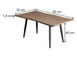 Mesa de centro artesão 90x50x40 yan