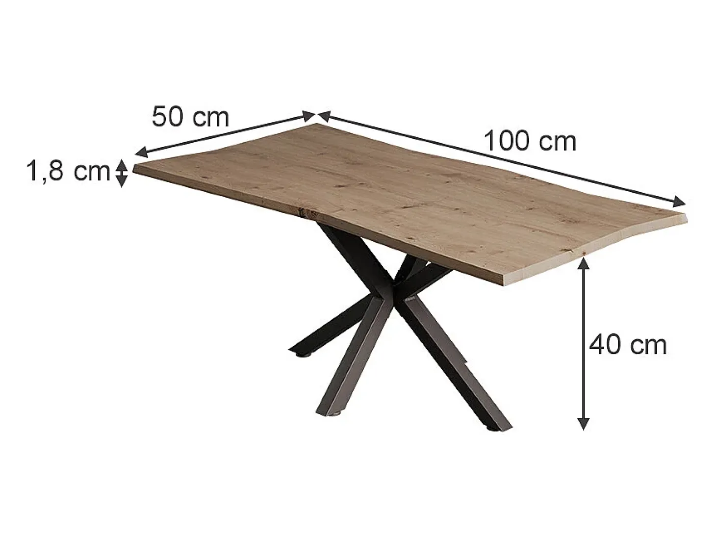 Mesa de centro artesão 100x50x40 yan