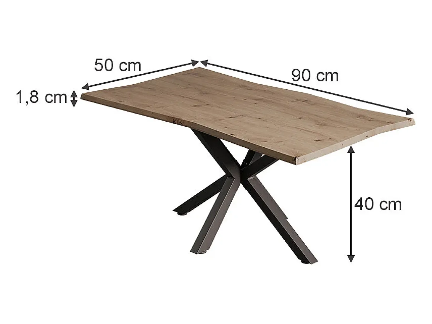 Mesa de centro artesão 90x50x40 yan