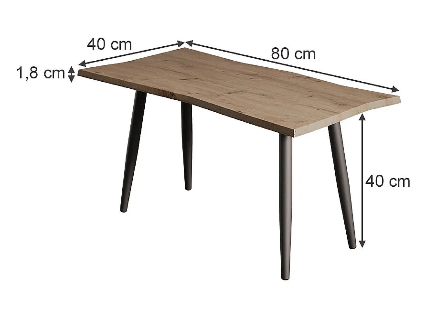 Mesa de centro artesão 80x40x40 yan