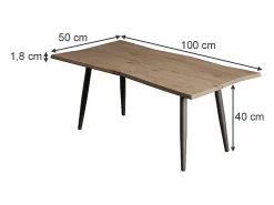Mesa de centro artesão 100x50x40 yan