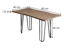 Mesa de centro artesão 80x40x40 yan