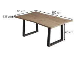 Mesa de centro artesão 100x60x40 yan