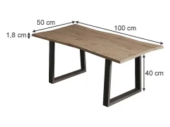 Mesa de centro artesão 100x50x40 yan