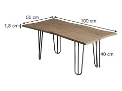 Mesa de centro artesão 100x50x40 yan