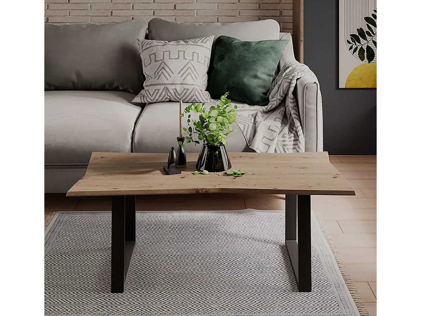 Mesa de centro artesão 110x50x40 yan