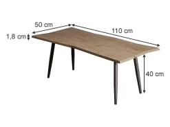 Mesa de centro artesão 110x50x40 yan