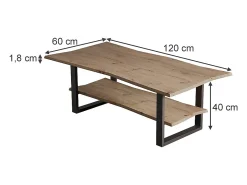 Mesa de centro artesão 120x60x40 yan