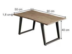 Mesa de centro artesão 90x50x40 yan