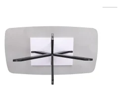 Mesa de Centro ARVENA – Mesa de Centro Retangular 130x70 cm – Pedra Cinza & Metal – Design Contemporâneo e Refinado