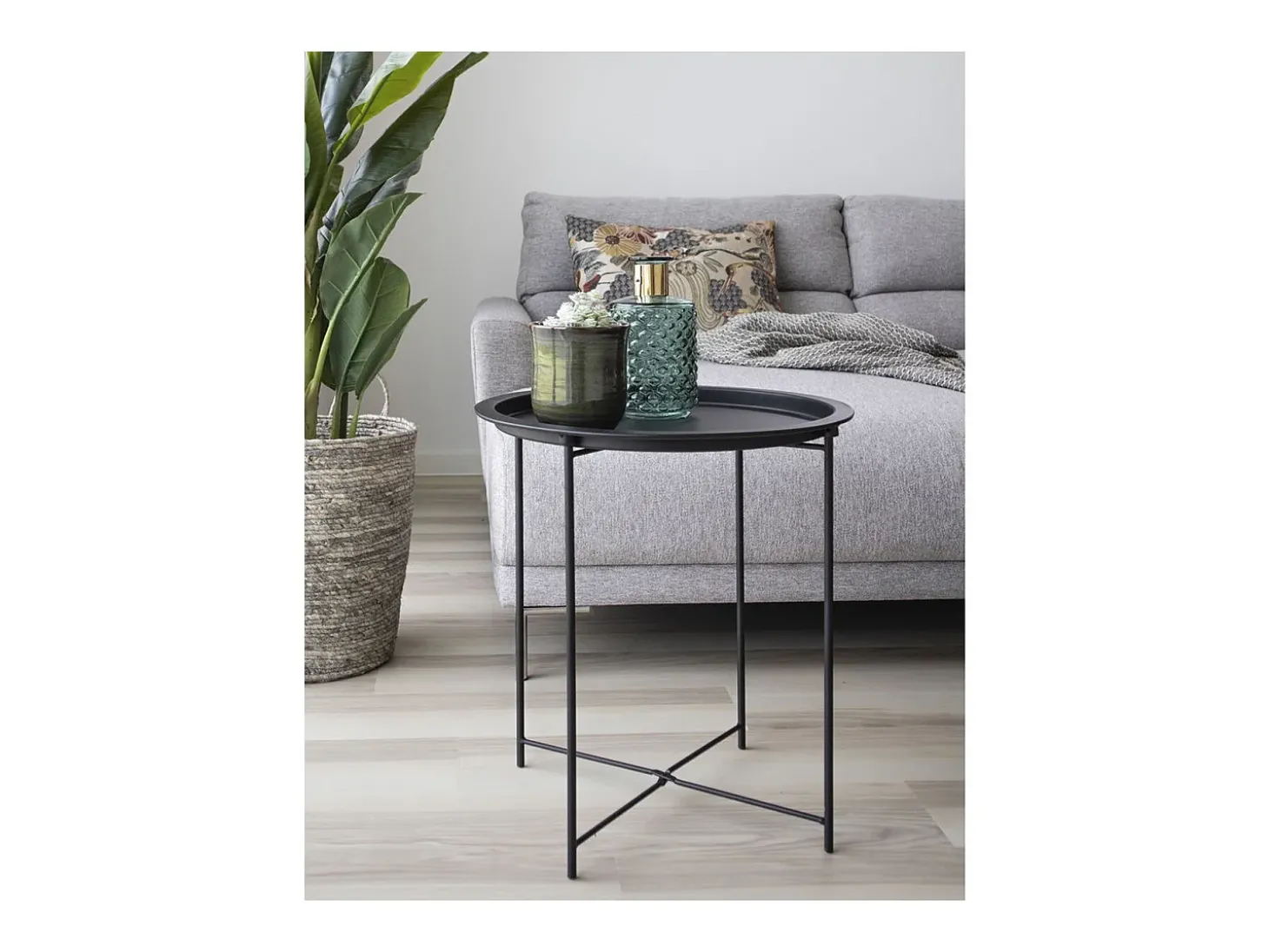 Mesa de Centro Bastia, Preto, 47x47x50 cm, Kendra Home
