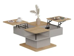 Mesa de centro bege 80x45x80 movira