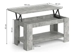 Mesa de centro betão 100x50x50 lorenz