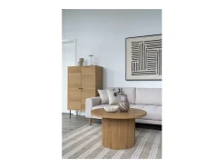 Mesa de Centro Boavista, Castanho Claro, 80x80x45 cm, Kendra Home