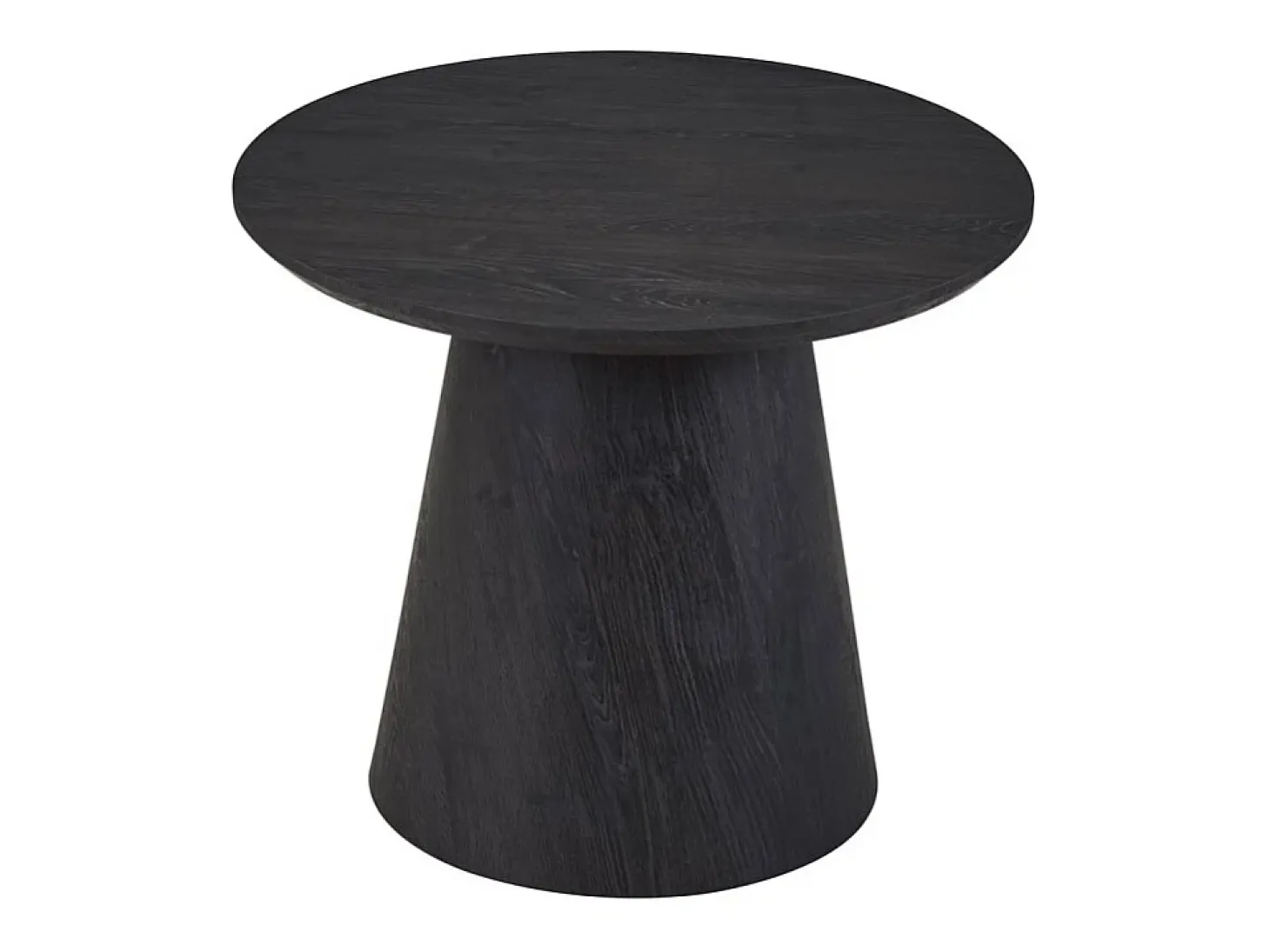 Mesa de Centro BOKOR – Cor marrom escuro – Mesa de centro redonda 60x60 cm – MDF – Design moderno e compacto
