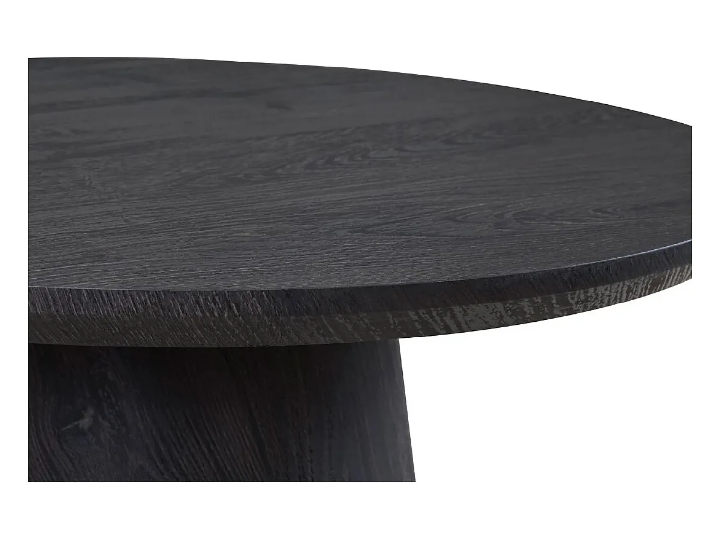 Mesa de Centro BOKOR – Cor marrom escuro – Mesa de centro redonda 60x60 cm – MDF – Design moderno e compacto