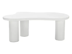 Mesa de centro branca em forma de nuvem - MDF e PVC