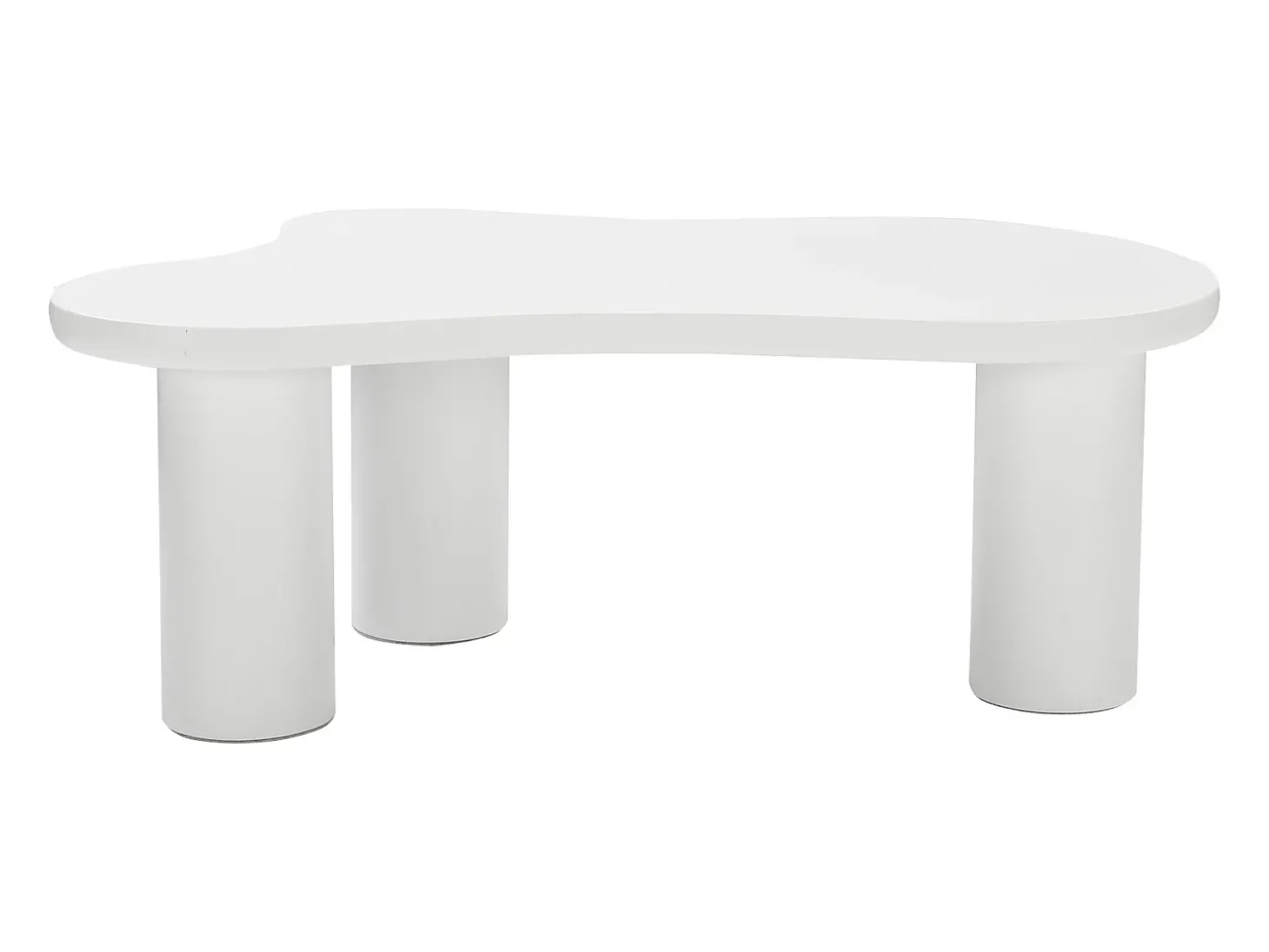 Mesa de centro branca em forma de nuvem - MDF e PVC